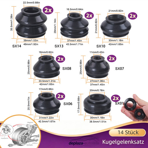14x spurstangenkopf - 14x,